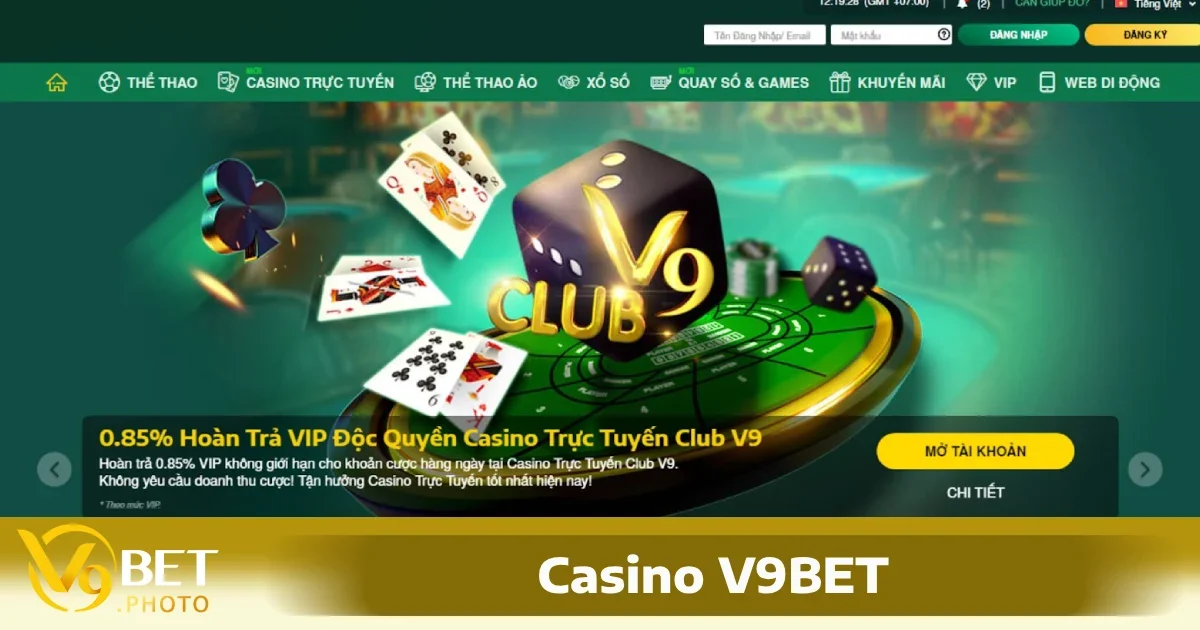 Casino V9BET nổi bật với việc cung cấp một danh mục đa dạng các trò chơi casino