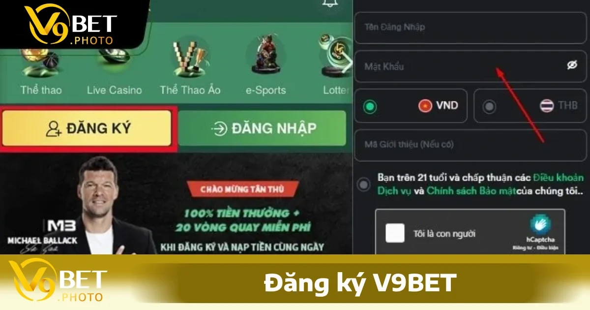 Cách đăng ký V9BET cực đơn giản