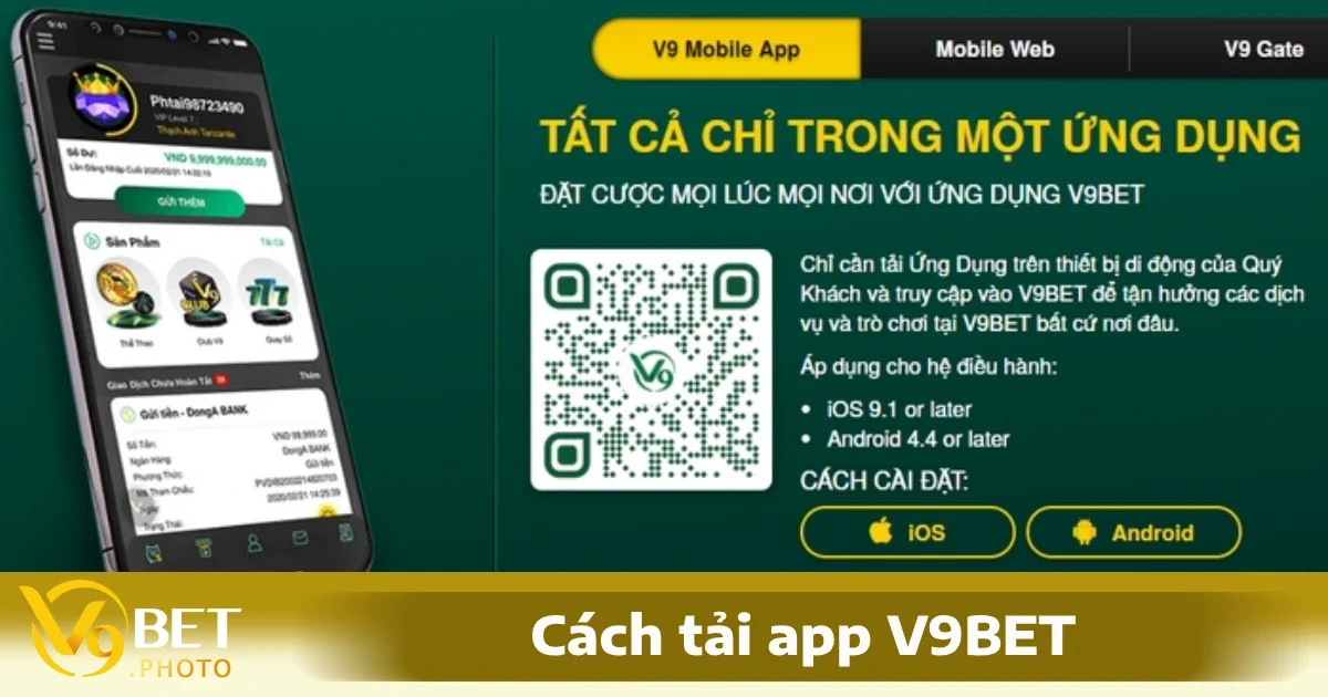 Cách tải app V9BET cho Android không bị chặn