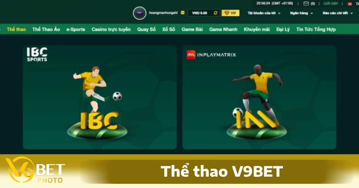 Thể thao V9BET nổi bật bởi khả năng cung cấp một loạt các môn thể thao đa dạng